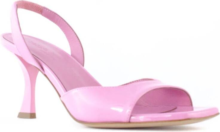 Sergio Levantesi Roze Glanzend Leren Irene Sandalen Pink Dames