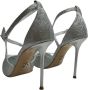 Sergio Levantesi Zilveren stoffen hoge hakken met enkelband Gray Dames - Thumbnail 4