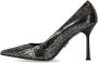 Sergio Levantesi Hoge hakken Musa Black Silver Pump in zwart - Thumbnail 4