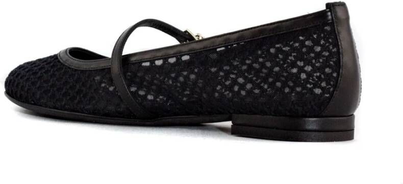 Sergio Levantesi Zwarte ballerina flats met juweelgesp
