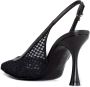 Sergio Levantesi Zwarte Geperforeerde Dana Slingback Hakken - Thumbnail 2