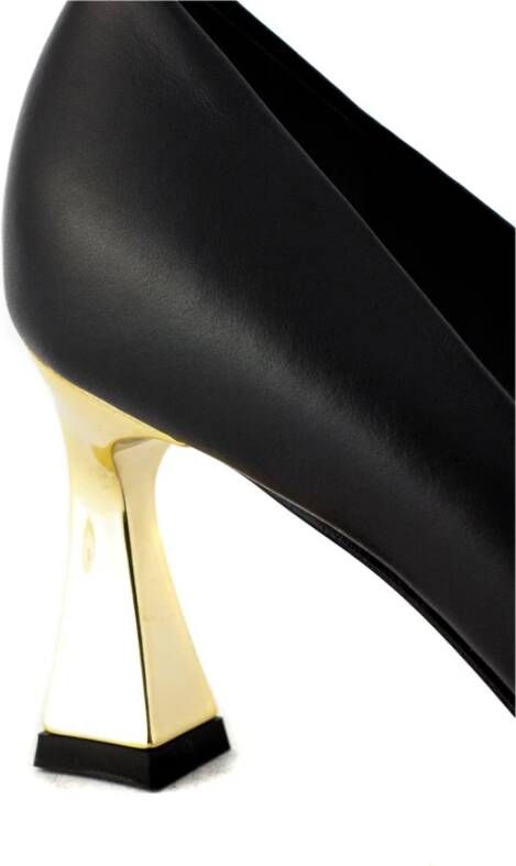 Sergio Levantesi Zwarte Kandy Pumps met Gouden Hak