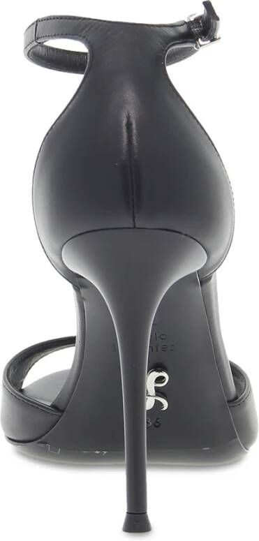 Sergio Levantesi Zwarte Kwast Hak Sandaal Gucci Roana Black Dames