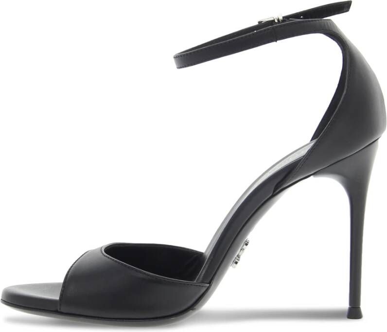 Sergio Levantesi Zwarte Kwast Hak Sandaal Gucci Roana Black Dames