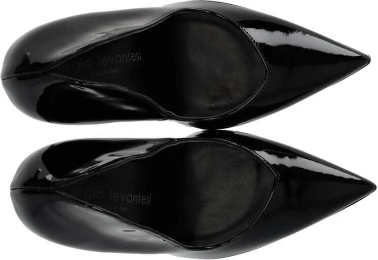 Sergio Levantesi Zwarte Lakleren Liana Pump