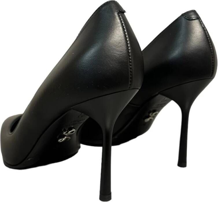 Sergio Levantesi Zwarte leren hoge hakken pumps Black Dames
