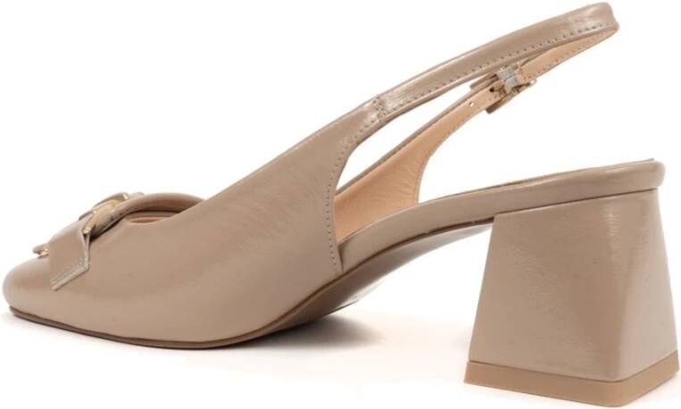 Sergio Moretti Klassieke Beige Mid Heel Pumps