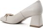 Sergio Moretti Klassieke Witte Mid Heel Pumps - Thumbnail 2