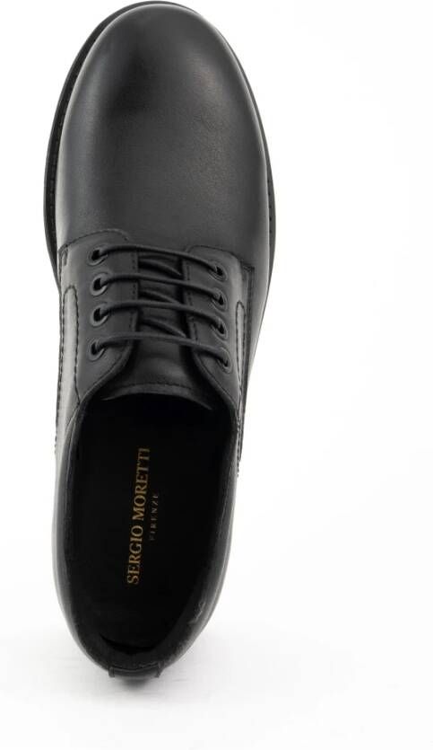 Sergio Moretti Klassieke Zwarte Formele Leren Schoenen