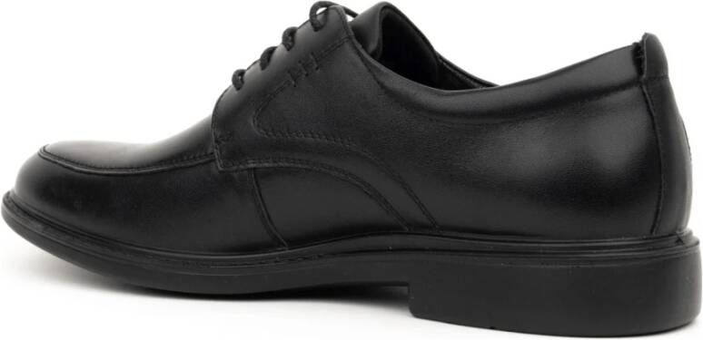 Sergio Moretti Zwarte Formele Gesloten Platte Schoenen