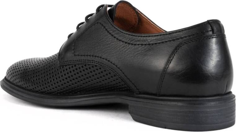 Sergio Moretti Zwarte Formele Zakelijke Schoenen