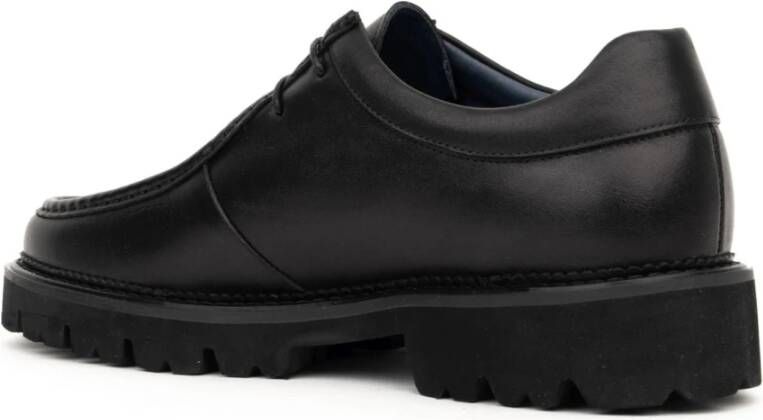 Sergio Moretti Zwarte Leren Formele Schoenen