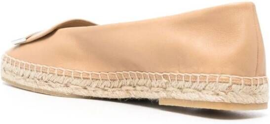 Sergio Rossi Elegante Beige Leren Ballerina's Mid Heels Beige Dames