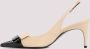 Sergio Rossi Beige Leren Slingback Stiletto Pumps Beige Dames - Thumbnail 2