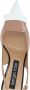 Sergio Rossi Bicolor Lak Slingback Hakken Beige Dames - Thumbnail 3