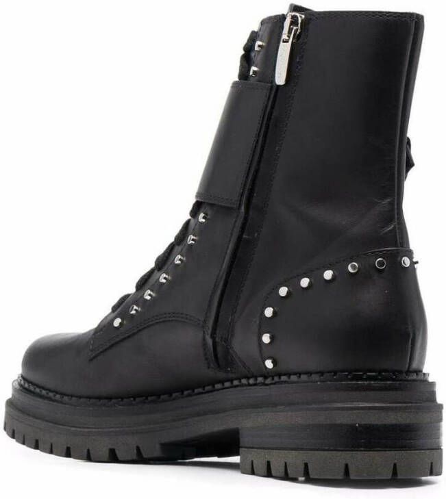 Sergio Rossi Studded Veterschoenen Zwart Dames