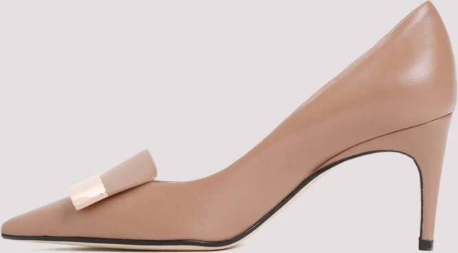 Sergio Rossi Bright Skin Leren Pumps Beige Dames