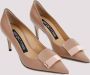 Sergio Rossi Bright Skin Leren Pumps Beige Dames - Thumbnail 3