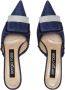 Sergio Rossi Denim Effect Muiltjes met Franje Afwerking Blue Dames - Thumbnail 8
