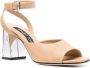 Sergio Rossi Elegante Beige Leren Sandalen Beige Dames - Thumbnail 2