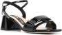 Sergio Rossi Zwarte Leren Middelhak Sandalen Black Dames - Thumbnail 2