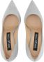Sergio Rossi Zilveren Glitter Hoge Hak Pumps Grijs Dames - Thumbnail 4