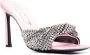 Sergio Rossi Rose Pink Crystal Mules Grijs Dames - Thumbnail 2