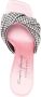 Sergio Rossi Rose Pink Crystal Mules Grijs Dames - Thumbnail 4