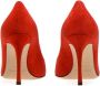 Sergio Rossi Rode Suède Pumps 8 cm Hakken Rood Dames - Thumbnail 2