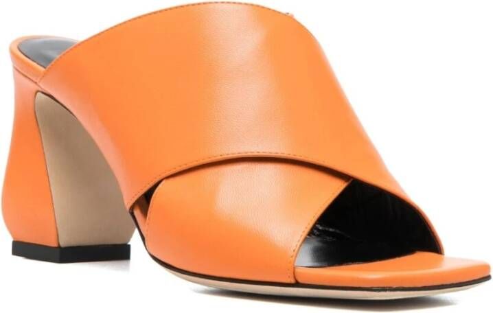 Sergio Rossi Heeled Mules Oranje Dames