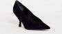 Sergio Rossi Elegante Stoffen Detail Hoge Hakken Zwart Dames - Thumbnail 2