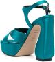 Sergio Rossi Blauwe Hoge Hak Gespsandalen Blauw Dames - Thumbnail 3