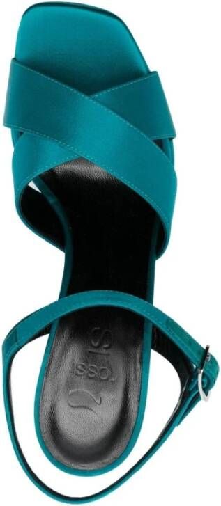 Sergio Rossi Blauwe Hoge Hak Gespsandalen Blauw Dames