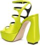 Sergio Rossi Gele platform sandalen met meerdere bandjes Yellow Dames - Thumbnail 2