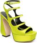 Sergio Rossi Gele platform sandalen met meerdere bandjes Yellow Dames - Thumbnail 4