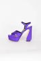 Sergio Rossi Beeldhouwkunstige Vierkante Sandalen Purple Dames - Thumbnail 2