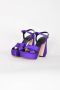Sergio Rossi Beeldhouwkunstige Vierkante Sandalen Purple Dames - Thumbnail 3