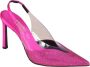 Sergio Rossi Grijze platte schoenen met hoge hak sandalen Roze Dames - Thumbnail 2