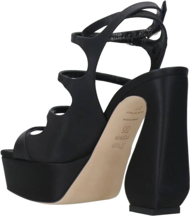 Sergio Rossi Zwarte Hoge Hak Sandalen Zwart Dames