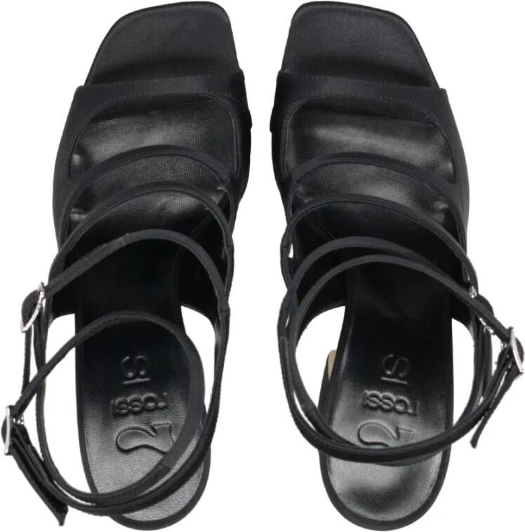 Sergio Rossi Zwarte Hoge Hak Sandalen Zwart Dames