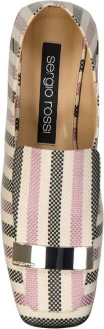 Sergio Rossi Jacquard Loafers met Metalen Logo Hardware