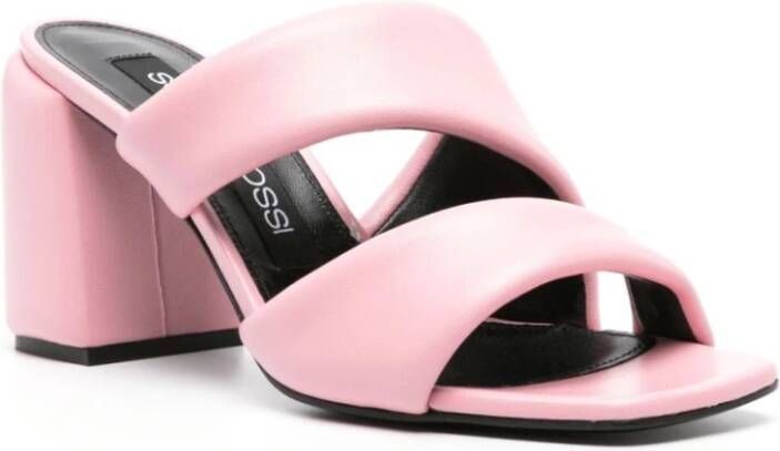 Sergio Rossi Lichtroze Nappa Leren Sandalen Pink Dames