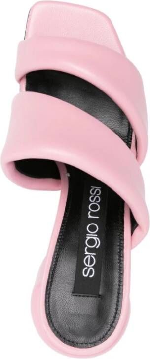 Sergio Rossi Lichtroze Nappa Leren Sandalen Pink Dames