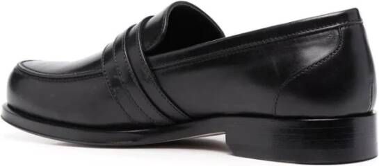 Sergio Rossi Zwarte leren loafers met gespsluiting Black Dames