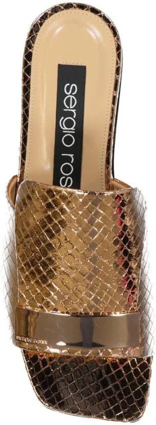 Sergio Rossi Open Teen Slip-On Leren Platte Schoenen