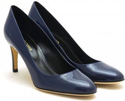 Sergio Rossi Marineblauwe Pumps Verrijk Je Schoenencollectie Blauw Dames