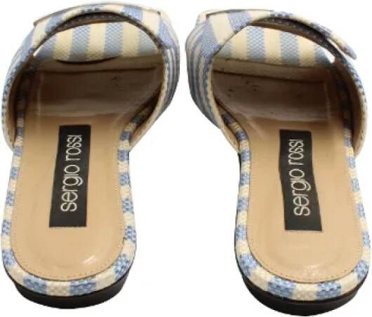 Sergio Rossi Pre-owned Canvas flats Multicolor Dames