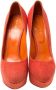 Sergio Rossi Pre-owned Canvas heels Orange Dames - Thumbnail 2