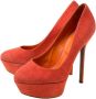 Sergio Rossi Pre-owned Canvas heels Orange Dames - Thumbnail 3