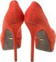 Sergio Rossi Pre-owned Canvas heels Orange Dames - Thumbnail 4
